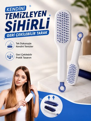 TeknoKapsül Kendini Temizleyen Tarak Fırça Geri Çekilebilir Evcil Hayvana Uygun Sıkı Dişli
