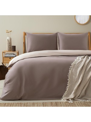 Die Grup BETTIE%100 Pamuk King Size Nevresim Seti 230X220 cm Ekru/taş