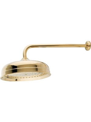 Die Grup Kingston Brass K225K12 Tasarımcı Trimscape Viktorya Dönemi 25,4 cm Duş Başlığı, 43,18 cm Yağmur Damlası Duş Kolu, Cilalı Pirinç