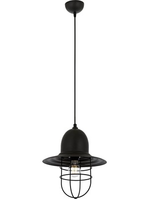 Die Grup Avonni AV-4106-M26-BSY Siyah Boyalı Modern Avize E27 Metal 25CM