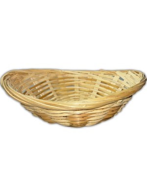 Die Grup Ulu Ahşap Oval Hasır Yumurta, Ekmek Sepeti 15 * 19 cm