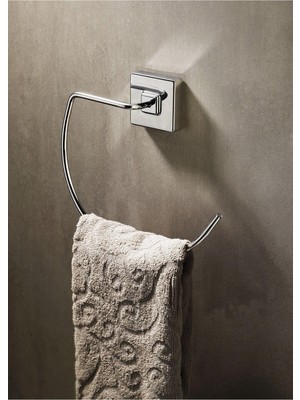 Die Grup Sas Haus Krom Havlu Askılığı - Güçlü Yapışkanlı - Banyo ve Mutfak Için Şık ve Fonksiyonel Tasarım Krom