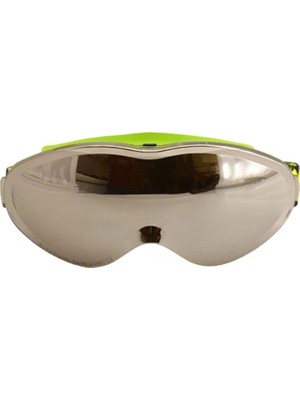 Die Grup BADEM10 Bellasimo Kayak Gözlüğü Değiştirebilir Camlı Güneş Kar Gözlük Gümüş Snowboard Glasses Gözlük+1 Adet Yedek Cam (Füme)