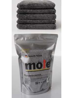 Die Grup Mole Mikrofiber Çift Yüzlü Oto Kurulama Havlusu 50×70 440GSM – Paket Içeriği 1 Adet- Renk Antrasit