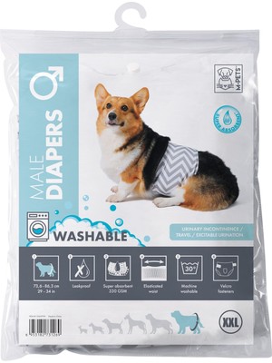 Die Grup M-Pets Erkek Köpekler Için Yıkanabilir Külot (Xxl)