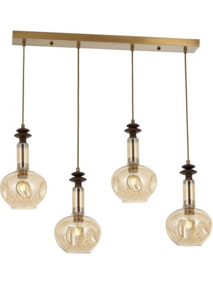 Die Grup Avonni AV-60404-4EY Eskitme Kaplama Modern Avize E27 Metal Cam 80X12CM