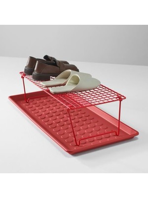 Die Grup Ikea Grejıg Ayakkabılık, Parlak Kırmızı, 58X27X17CM