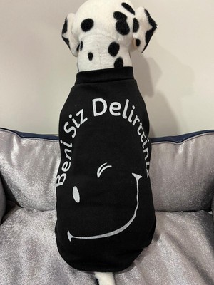 Die Grup Monopetz Yeni Sezon Köpek ve Kedi Kıyafeti - Siyah Beni Siz Delirttiniz Xl Beden