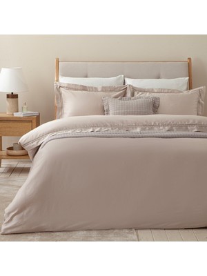 Die Grup GLAD%100 Pamuk Extra King Size Nevresim Seti 260X220 cm Ekru/taş