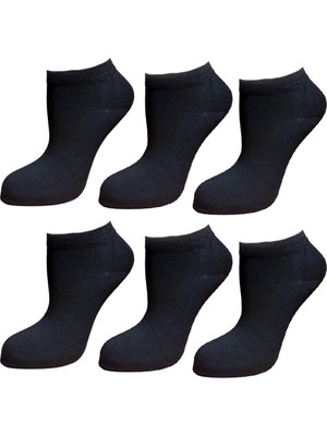 Die Grup Ca Lia 6 Çift Bambu Premium Bay Patik Çorap - Bilek Boy Kısa Spor Koşu ve Yürüyüş Çorabı (Coal, 41-45)