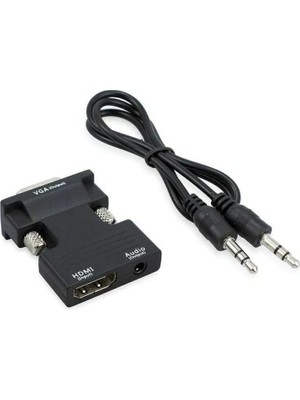 Die Grup Lunatic 9944 Ses Destekli HDMI To VGA Monitör Çevirici Adaptör Uyumlu HDMI Bağlantı Tipi