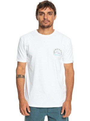 Die Grup Quiksilver The Original Barrel Tişört, 2xl, EQYZT07226, Beyaz, Erkek