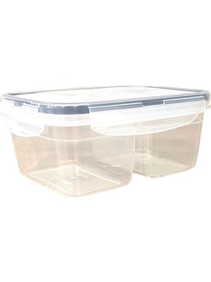 Die Grup Buffer® 2 Bölmeli 0,45+0,45 Litre Kilitli Kapaklı Erzak Saklama Kabı LC-524