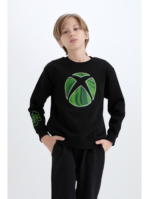 Die Grup Defacto Xbox Bisiklet Yaka Sweatshirt Erkek Çocuk D6744A824WN