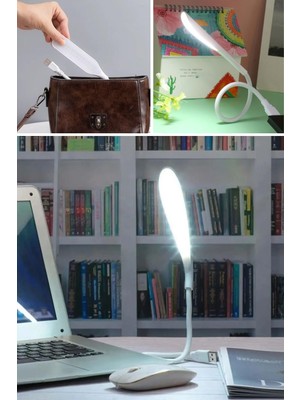 Die Grup Buffer USB Girişli 14 Ledli 3 Kademeli Dokunmatik Masa/kitap Okuma Lambası Ledi Beyaz