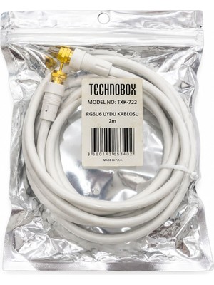 Technobox RG6U6 Uydu Kablosu 2m