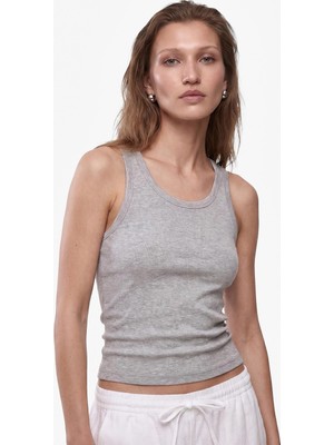 Die Grup Pamuklu Kaşkorse Slim Fit U Yaka Fitilli Atlet