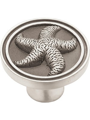 Die Grup Franklin Pirinç PBF657-BSP-C1 35 mm Deniz Yıldızı Mutfak Donanım-Dolap Tokmak, PBF657-BSP-C1