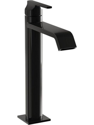 Die Grup Vitra Suit A4281439 Lavabo Bataryası Üstten, Yüksek, Parlak Siyah