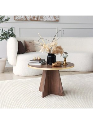 Die Grup Neostill Mushroom Sehpa Gold/ceviz