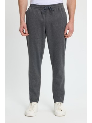 Die Grup Tudors Regular Fit Jogger Pantolon Beli Lastikli Bağcıklı Koyu Gri, 36, PN250057, Koyu Gri, Erkek