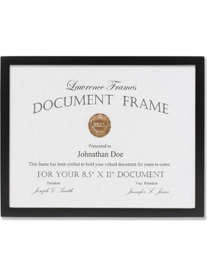 Die Grup Lawrence Frames Black Wood Certificate Picture Frame, Gallery Collection, 22CM By 28CM