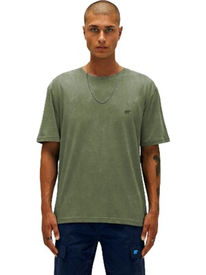 Die Grup Bad Bear Garment Basıc T-Shirt Thyme Erkek Bisiklet Yaka Haki Tişört Haki