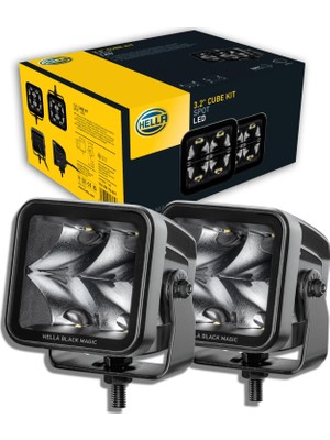Die Grup Hella Led-Uzun Huzme Far Cube Kit 3.2" - 12/24V - 3000LM - Dörtgen - Spot Işıklandırma Sistemi - Kablo Uzunluğu: 500MM - Soket Modeli: Deutsch Soket - Takım - Miktar: 2 LED Lightbar - 1fa 358 176-821