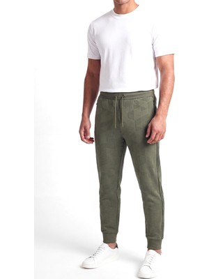 Die Grup Erkek Regular Fit Normal Bel Daralan Paça Pamuklu Haki Eşofman Altı 50566815-398