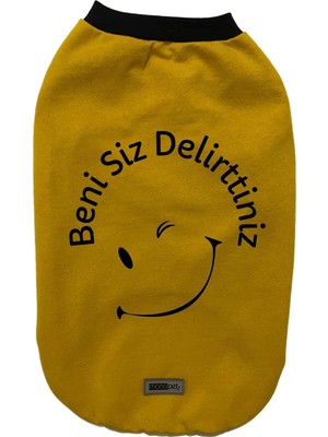 Die Grup Monopetz Yeni Sezon Köpek ve Kedi Kıyafeti - Hardal Beni Siz Delirttiniz L Beden