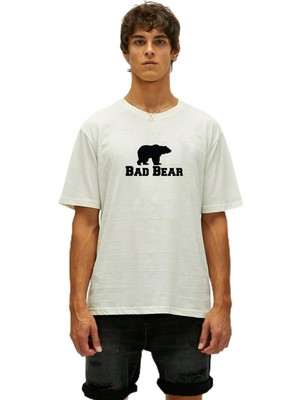 Die Grup Bad Bear Muscle Basıc T-Shırt Erkek Beyaz Beyaz