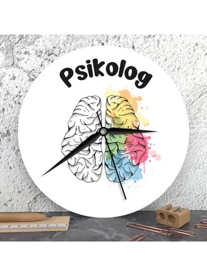 Die Grup Psikoloğa Hediye Ahşap Duvar Saati
