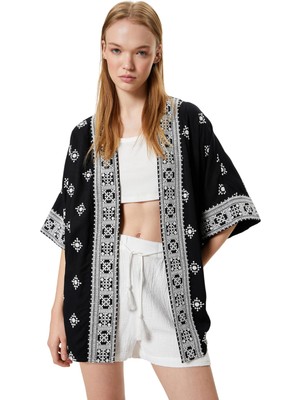 Die Grup Koton Viskon Kimono Nakışlı