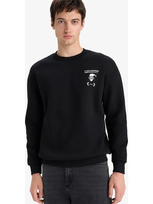 Die Grup Defacto Boxy Fit Baskılı Sweatshirt F2626AX25WN