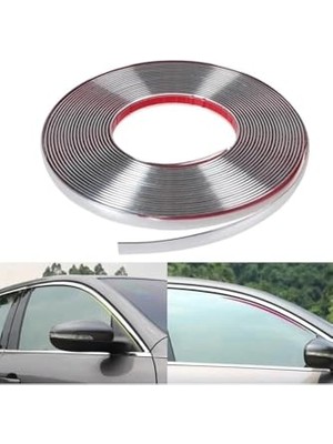 Die Grup Nkt Group (7642) 3D Krom Dekoratif Nikelaj Şerit Çıta 9 mm x 5 Metre ile Uyumlu