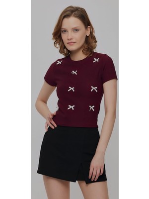 Myes Butik Özgürlük Yazılı Beyaz Tshirt