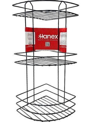 Uravas Store 3 Katlı Siyah Banyo Köşeliği