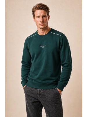 Redline Qwen Bisiklet Yaka Regular Fit Kışlık Sweatshirt Nefti