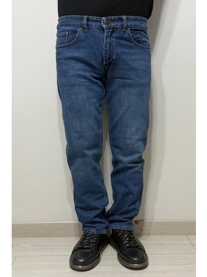 Hacker Fistan Store Erkek Yüksek Bel Rahat Kesim Boru Paça Büyük Beden Jean Pantolon