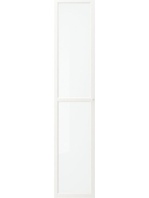 Hobiurun Kitaplık Kapağı, Beyaz-Cam, 40X192 cm