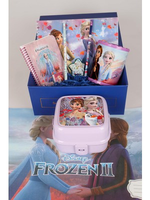 Elsa DEKOMUS LİSANSLI ÖZEL KUTULU FROZEN KIRTASİYE ve YEMEK SETİ