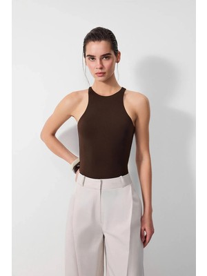 Vatkalı Halter yaka bodysuit
