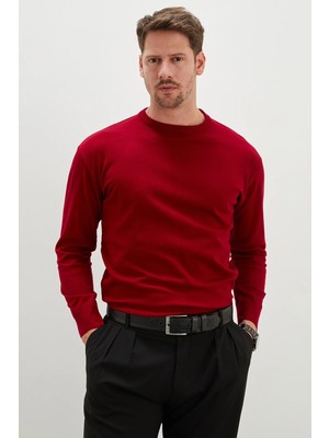 FullaModa Basic Bisiklet Yaka Regular Fit Triko Kazak