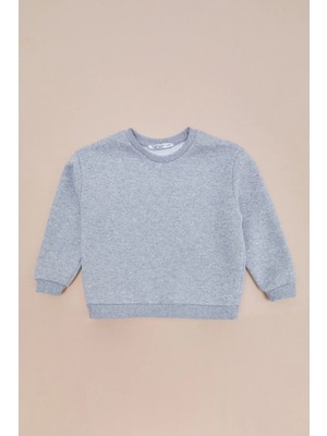 FullaModa 3 Iplik Basic Unisex Çocuk Sweatshirt