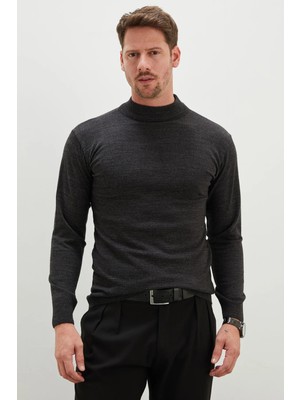 FullaModa Basic Dik Yaka Regular Fit Triko Kazak