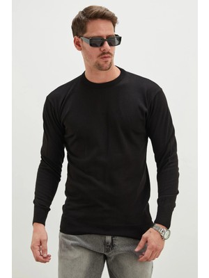 FullaModa Basic Bisiklet Yaka Regular Fit Triko Kazak