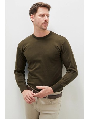 FullaModa Basic Bisiklet Yaka Regular Fit Triko Kazak