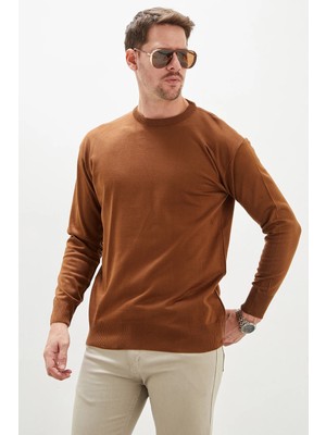 FullaModa Basic Bisiklet Yaka Regular Fit Triko Kazak