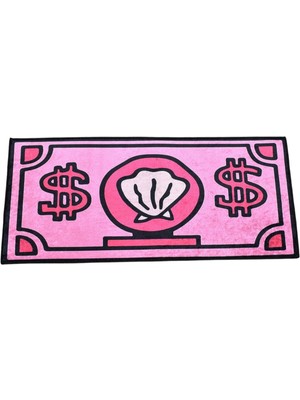 Kilim Antik Dekoratif Pembe Para Banknotu Tasarım Digital Baskı Makine Halısı 1806 - Yeni - Çok Renkli