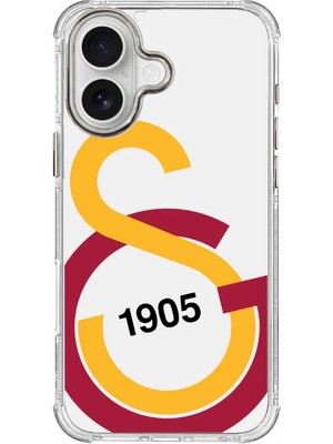 Lisanslı Galatasaray Iphone 16 Büyük Logo Sarı Kırmızı Şeffaf Telefon Kılıfı "Dekomus Cep Defteri Hediyeli"
